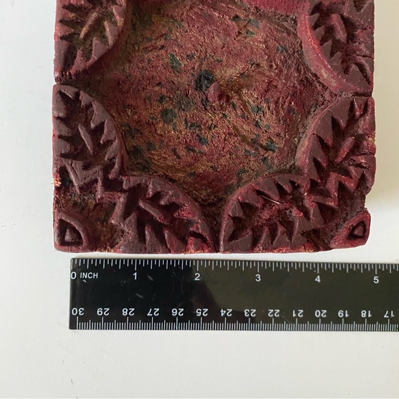 Vintage Textile Stamp Hand-Carved Wooden Print Blocks Textile Fabric Wal… - Picture 5 of 6